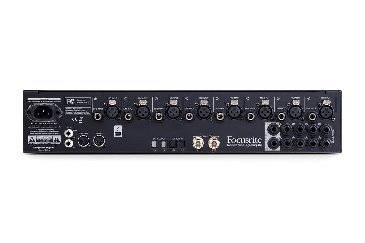 Focusrite Clarett 8PreX - Interfață audio Thunderbolt 26 x 28
