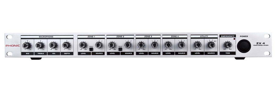 【pinky】FUNCTIONAL SOUND Phonic ZX4 - Mixer audio cu 4 zone - SoundCreation