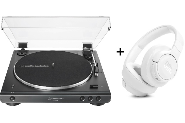 Soundcreation Bundle - Audio-Technica LP60X BT Black + JBL Tune 770NC White