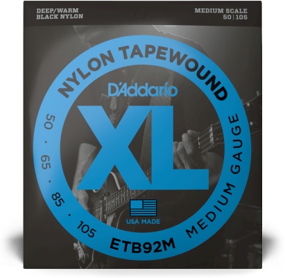 Daddario Nylon Tapewound 50-105 Medium Scale