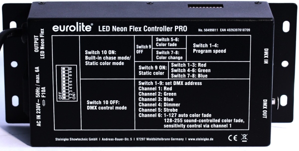 Eurolite Controller PRO with DMX for LED Neon Flex 230V Slim RGB