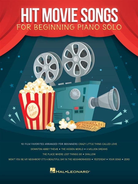 Hit Movie Songs Beginning Piano Solo Songbook
