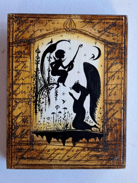 Pictura pe lemn - Bouzouki II 21.5 x 14