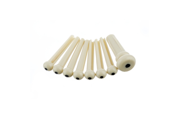 Bridge Pin Set Ivory with Black Dot 