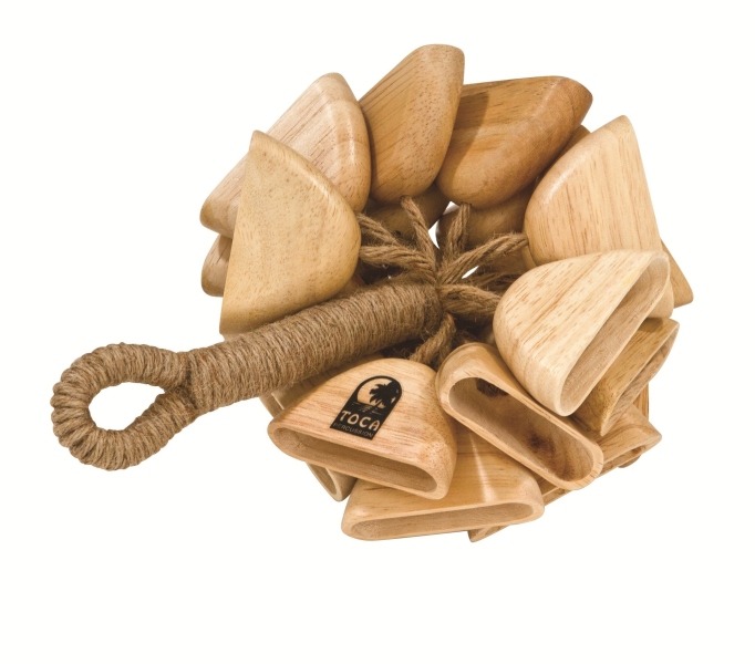 Toca Efecte sunet Wooden pod rattle on string set 2