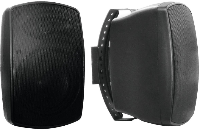 2 difuzoare rezistente la intemperii cu suport Omnitronic OD-5 Wall Speaker 8Ohms black 2x