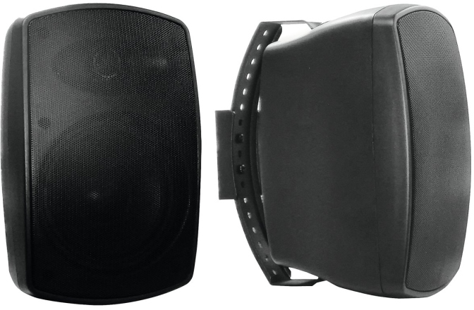 2 difuzoare rezistente la intemperii cu suport Omnitronic OD-6 Wall Speaker 8Ohm black 2x