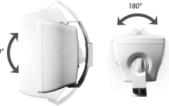 2 difuzoare rezistente la intemperii cu suport Omnitronic OD-6 Wall Speaker 8Ohm black 2x