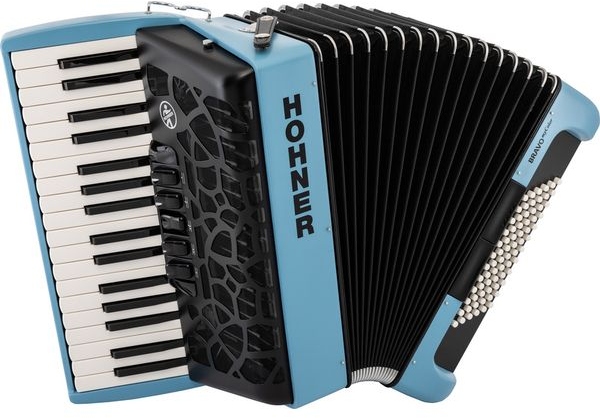 Hohner Bravo III 72 myColor Sky Steel Lightblue