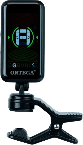 Ortega Clip-On Tuner - Multi-mode calibratable for chromatic, guitar, bass, ukulele & violin