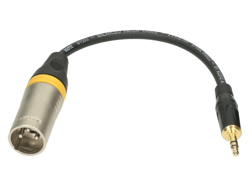 Klotz XLR adapter - balancedXLR 3p M - TRS 3.5 mm