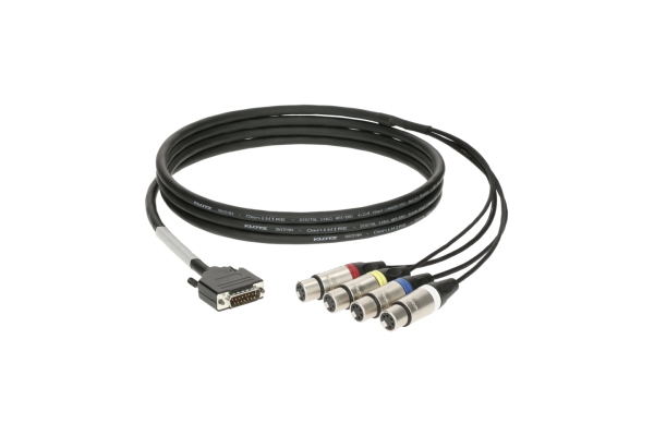 CATLink RACK 4-channel breakout loomD-Sub 15p M - 4x XLR 5p F - 0.6 m