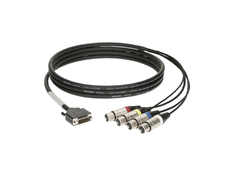 Klotz CATLink RACK 4-channel breakout loomD-Sub 15p M - 4x XLR 5p F - 1.2 m