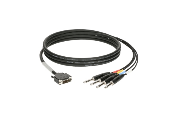 Klotz CATLink RACK 4-channel breakout loomD-Sub 15p M - 4x TRS 3p M - 1.2 m