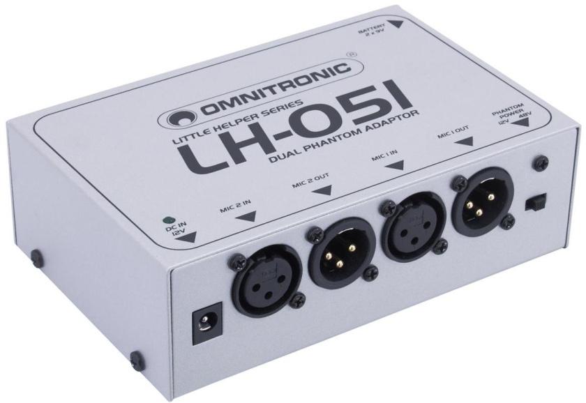 Omnitronic LH-051 Dual Phantom Power Adapter