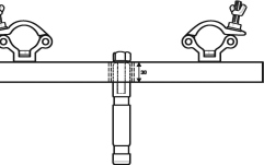 Adaptor vertical  Eurolite TAH-52 Truss Adapter w/ TV Pin
