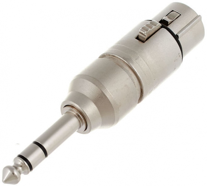 Adaptor XLR mama cu 3 pini la jack stereo 6.3 mm (TRS) tata Neutrik NA3FP