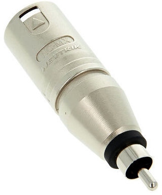 Adaptor de la conector XLR tata cu 3 pini la RCA tata Neutrik NA2MPMM