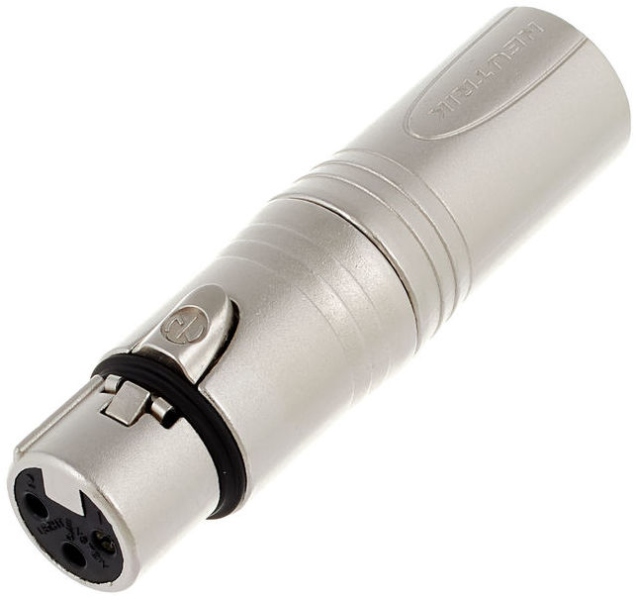 Adaptor de la XLR mama cu 3 pini la XLR tata cu 3 pini Neutrik NA3FM