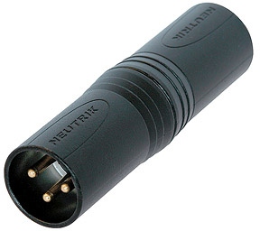 Adaptor XLR tata cu 3 pini la XLR tata cu 3 pini Neutrik NA3MM-B