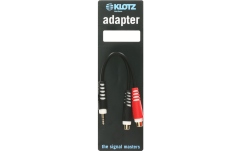 Adaptor Y stereo scurt Klotz Y adapter - shortTRS 3.5 mm - 2 x RCA socket 0.2m