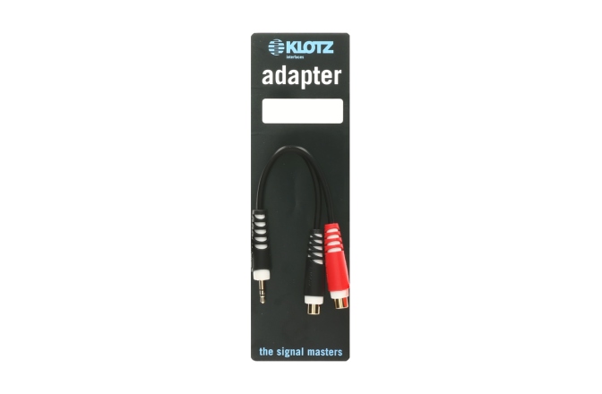 Adaptor Y stereo scurt Klotz Y adapter - shortTRS 3.5 mm - 2 x RCA socket 0.2m