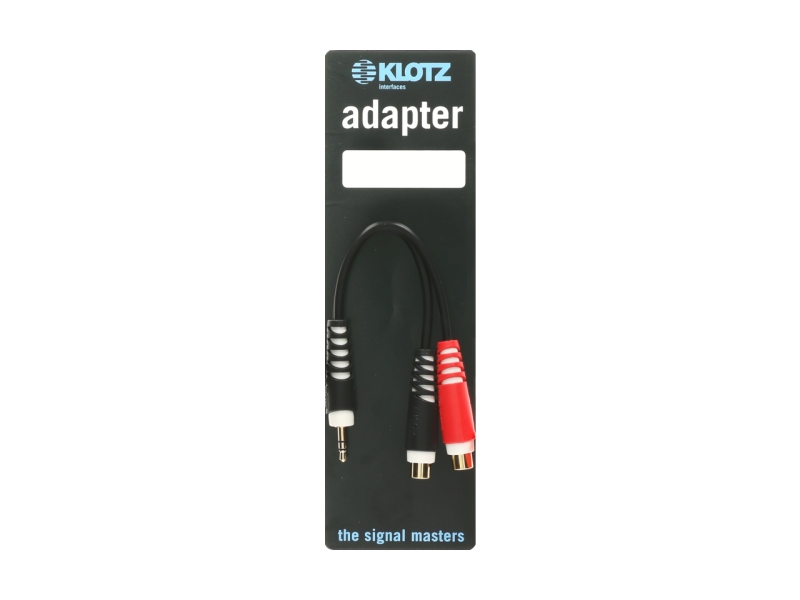 Klotz Y adapter - shortTRS 3.5 mm - 2 x RCA socket 0.2m