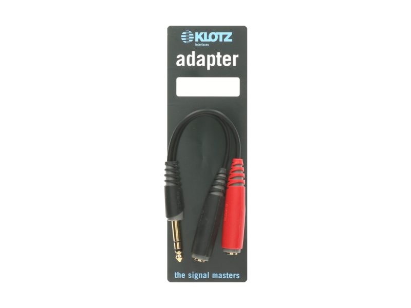 Klotz Y adapter - shortTRS 6.3 mm - 2 x TS socket 6.3 mm - 0,2m