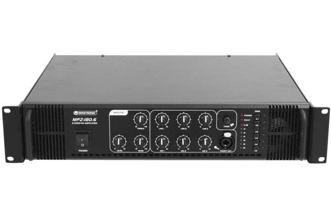 Amplificator 180W/6zone Omnitronic MPZ-180.6 PA Mixing Amplifier