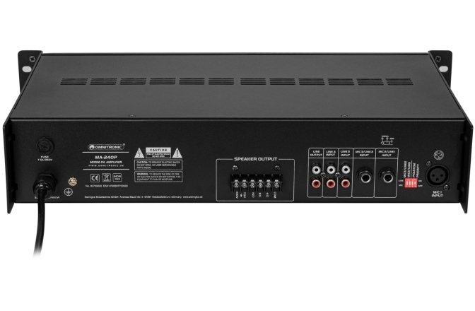 Amplificator 240W Omnitronic MA-240P PA Mixing Amplifier