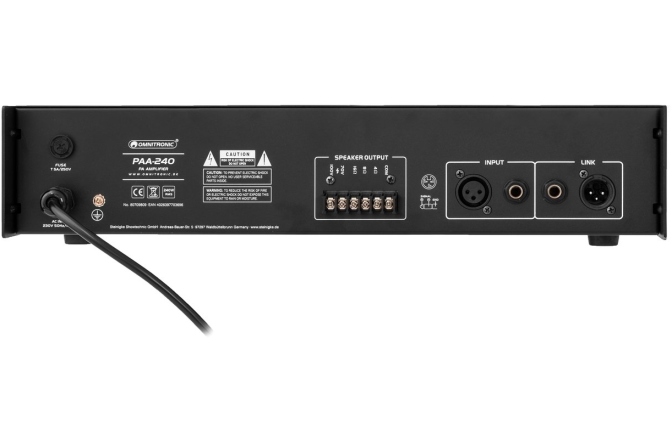 Amplificator 240W Omnitronic PAA-240 PA Amplifier