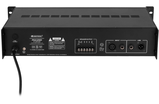 Amplificator 240W Omnitronic PAA-240 PA Amplifier