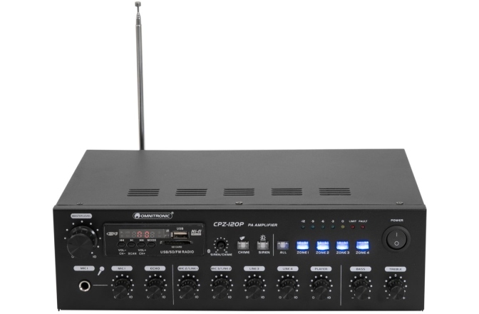 Amplificator cu 4 zone Omnitronic CPZ-120P PA Mixing Amplifier