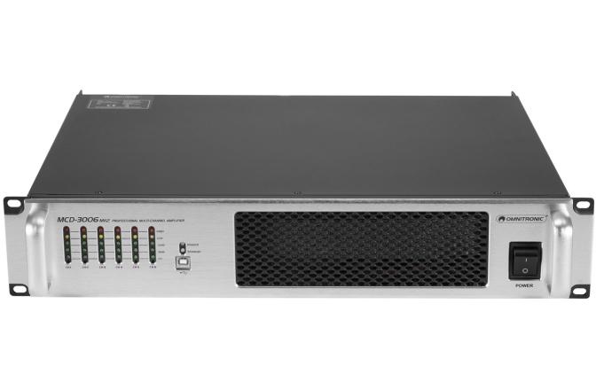 Amplificator PA cu 6 canale cu SMPS Omnitronic MCD-3006 Mk2