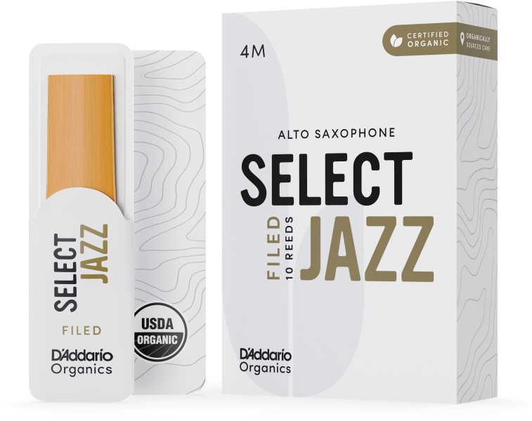 Daddario Woodwinds Organic Select Jazz Filed Alto Saxophone 4 Medium