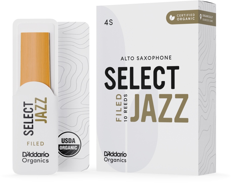 Daddario Woodwinds Organic Select Jazz Filed Alto Saxophone 4 Soft