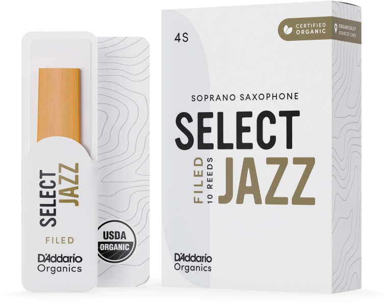 Daddario Woodwinds Organic Select Jazz Filed Soprano Saxophone 4 Soft