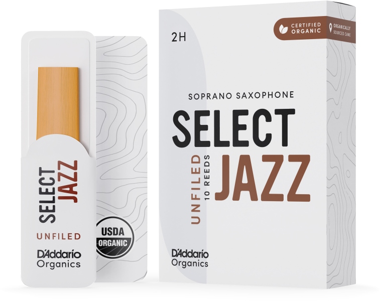 Daddario Woodwinds Organic Select Jazz Unfiled Soprano Saxophone 2 Hard