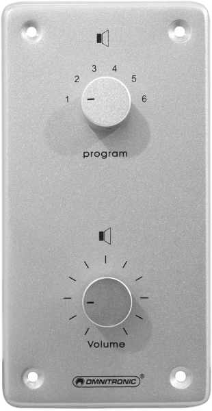 Omnitronic PA Vol Contr/Prog Select 10W mono sil