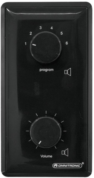 Omnitronic PA vol contr/prog select 20W mono bk