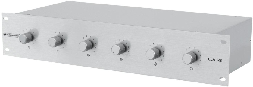 Omnitronic PA 6-zone stereo vol cont45W sil