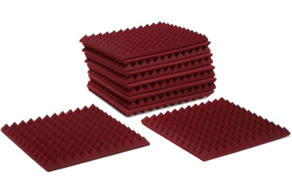 2″ Studiofoam Pyramids-22 Burgundy 2″ Studiofoam Pyramids-22 Burgundy