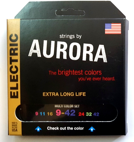 Set de corzi chitara electrica Aurora Electric 9-42 MultiColored