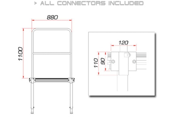 TMQ-01/440 Stage Rail 88cm (Aluminium Version) TMQ-01/440 Stage Rail 88cm (Aluminium Version)