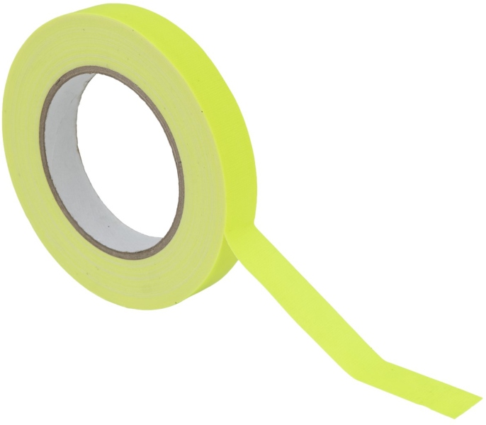 Gaffa Tape 19mm x 25m neon-yellow UV-active