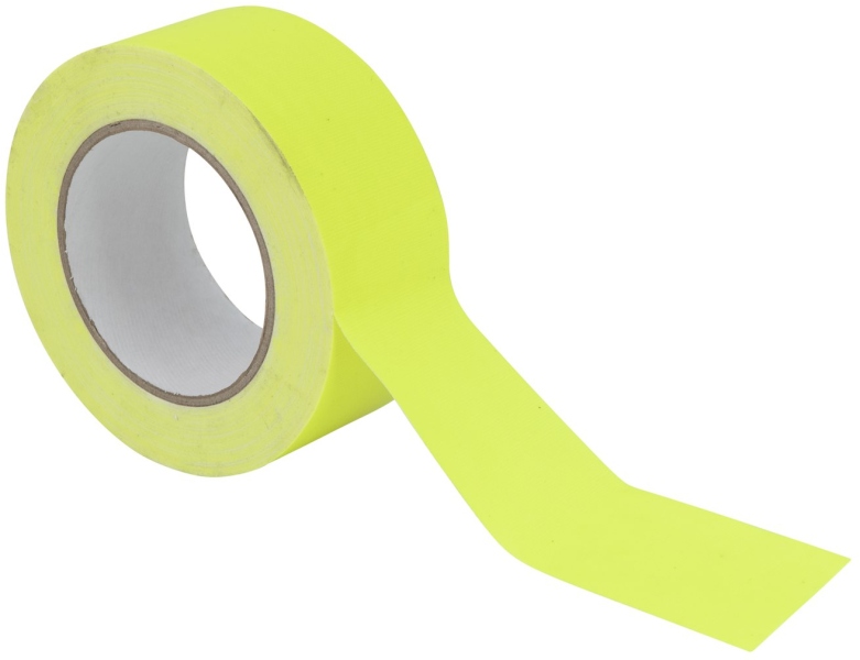Gaffa Tape 50mm x 25m neon-yellow uv active