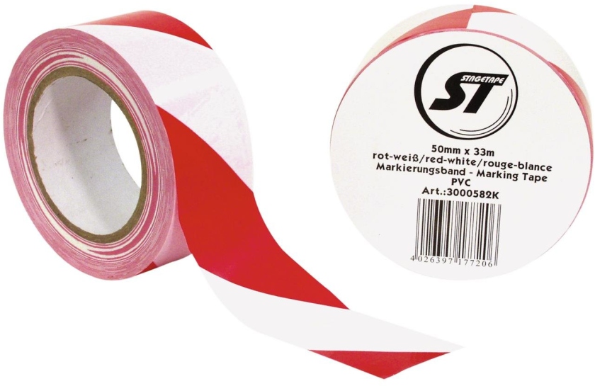 Marking Tape PVC red/white