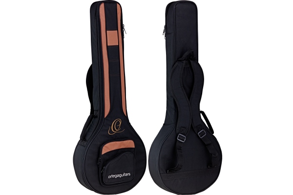 Ortega Raven Series Banjo 5 String Lefty - Transparent Charcoal + Gigbag