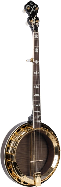 Ortega Falcon Series Banjo 5 String - Flamed Maple Natural + Bag