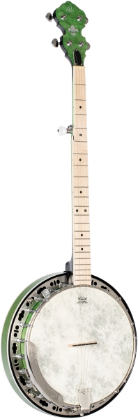 Ortega Falcon Series Banjo - Transparent Green